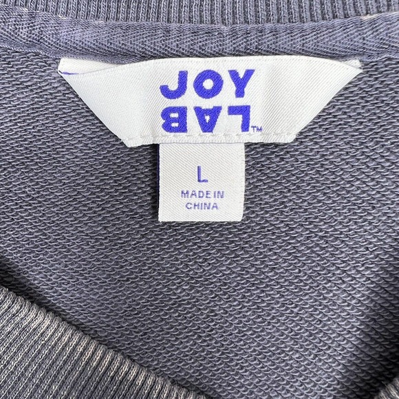 Joy Lab Women's Blue Snake Print Long Sleeve Crew Neck Cropped Sweatshirt Size L - Picture 8 of 12